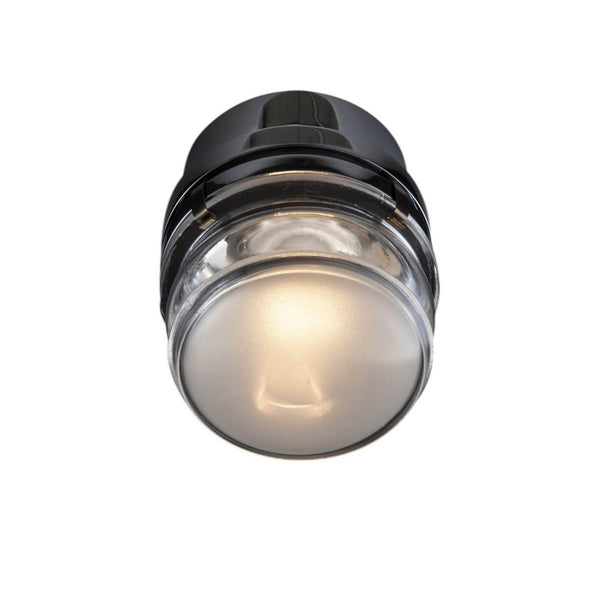Applique murale LED Fresnel en verre, chromé, Ø 10 cm, IP44