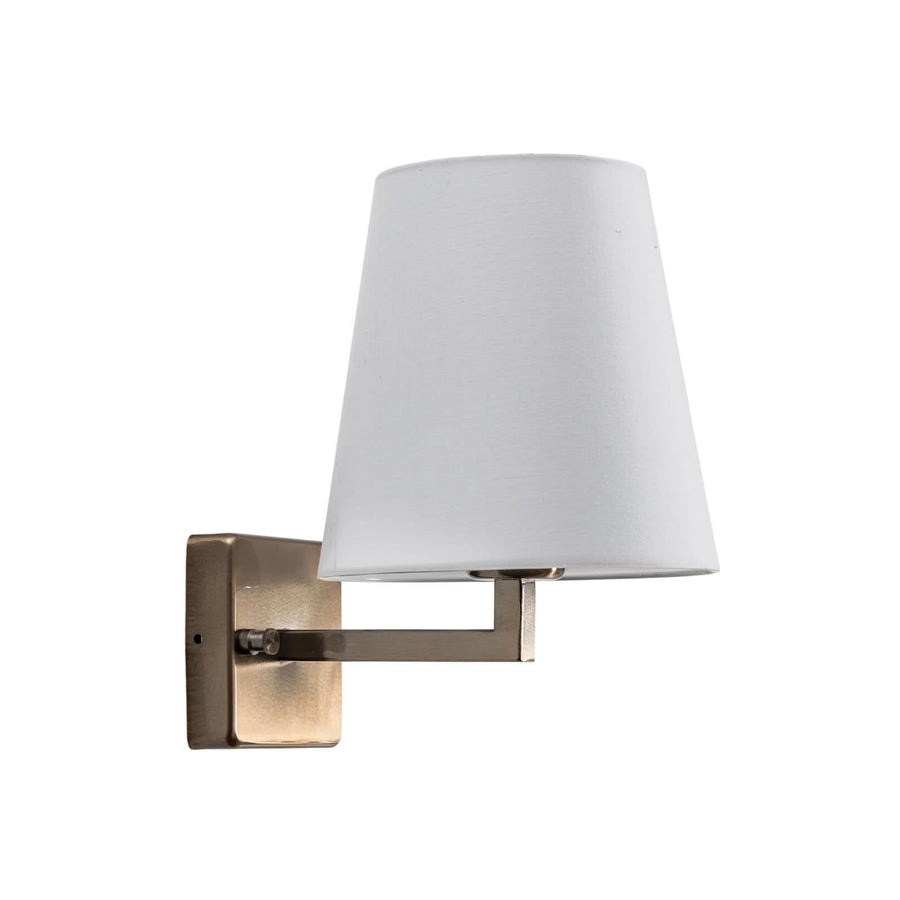 Applique murale Profil en tissu, doré et blanc, Ø 18 cm