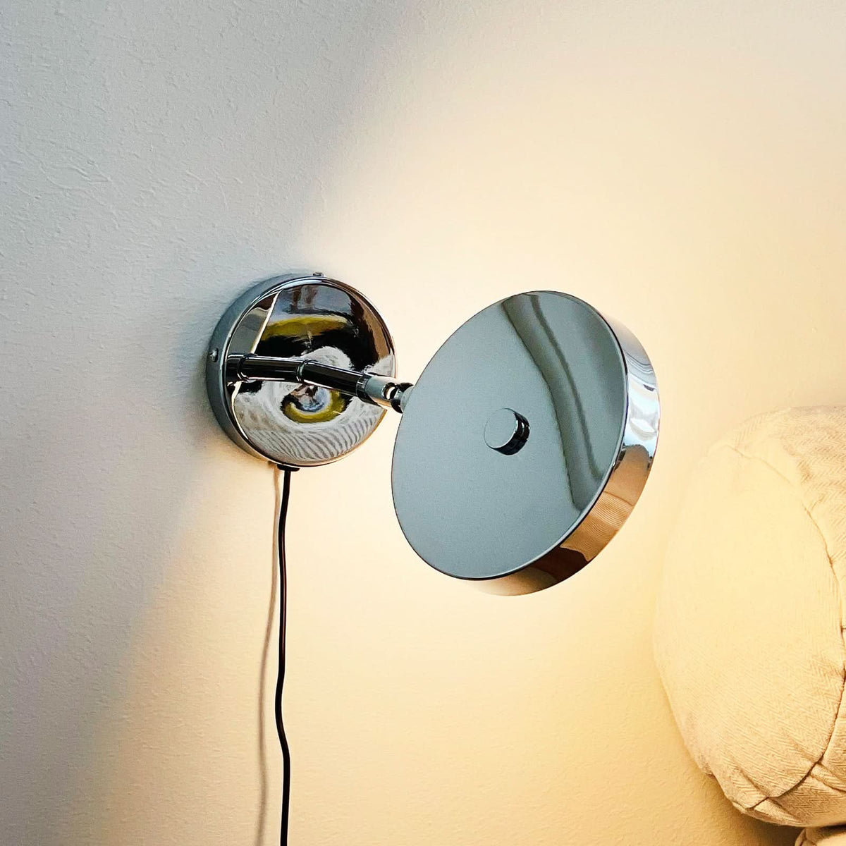 Applique murale LED Starlight en métal, chromé, Ø 14 cm