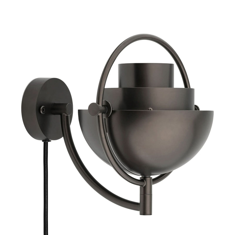 Applique murale Multi-Lite en laiton, noir métallisé, hauteur 21 cm