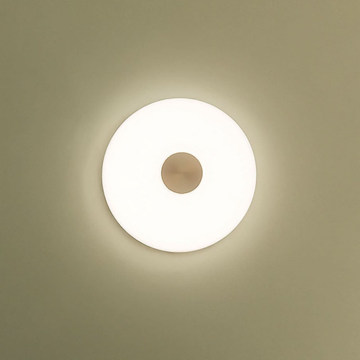 Applique murale LED Glint en verre, blanc, Ø 36 cm