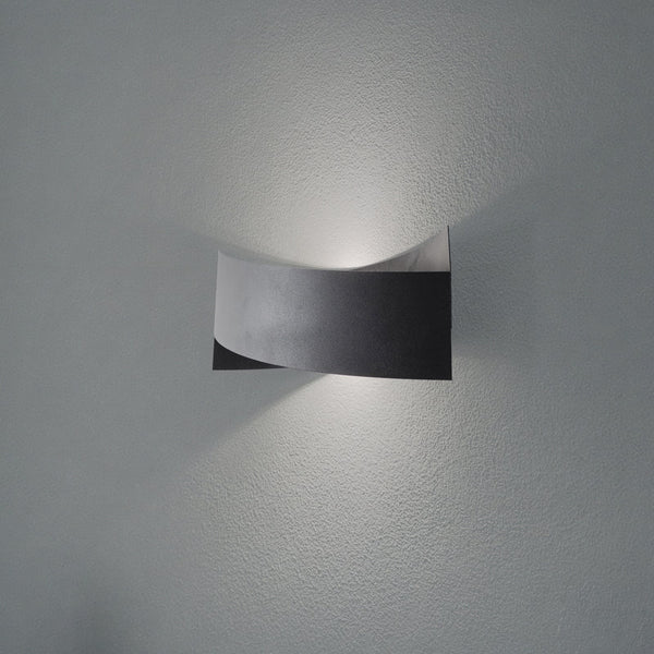 Applique murale Tadhg en métal, noir, hauteur 11 cm