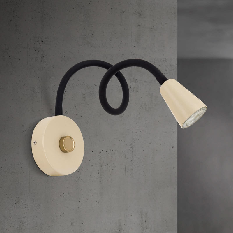 Applique murale Dotty en acier, beige