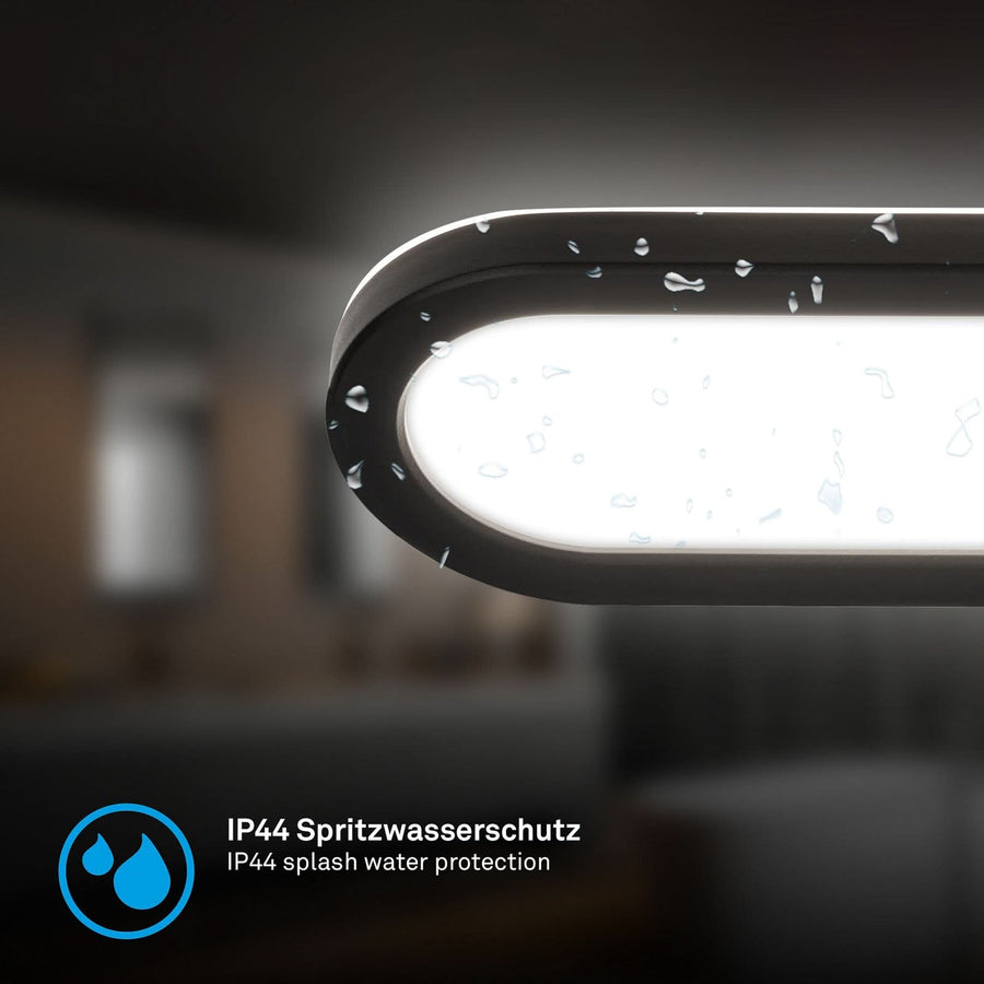 Applique murale LED Pil, noir, hauteur 9 cm, IP44