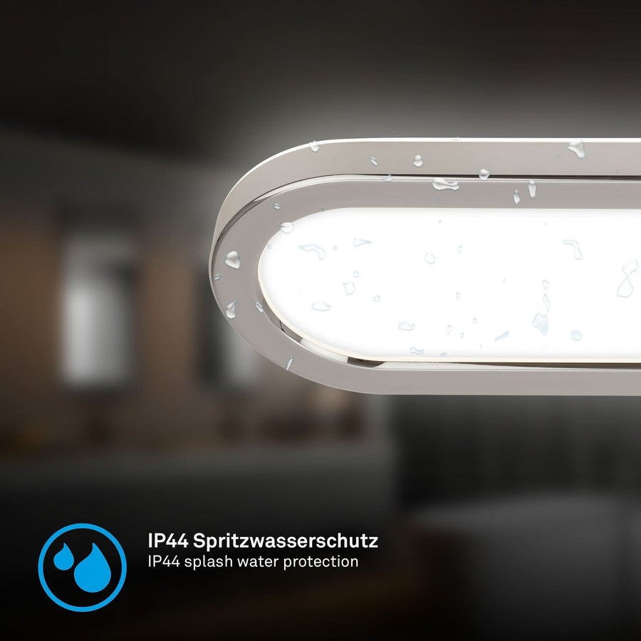 Applique murale LED Pil, chromé, hauteur 9 cm, IP44