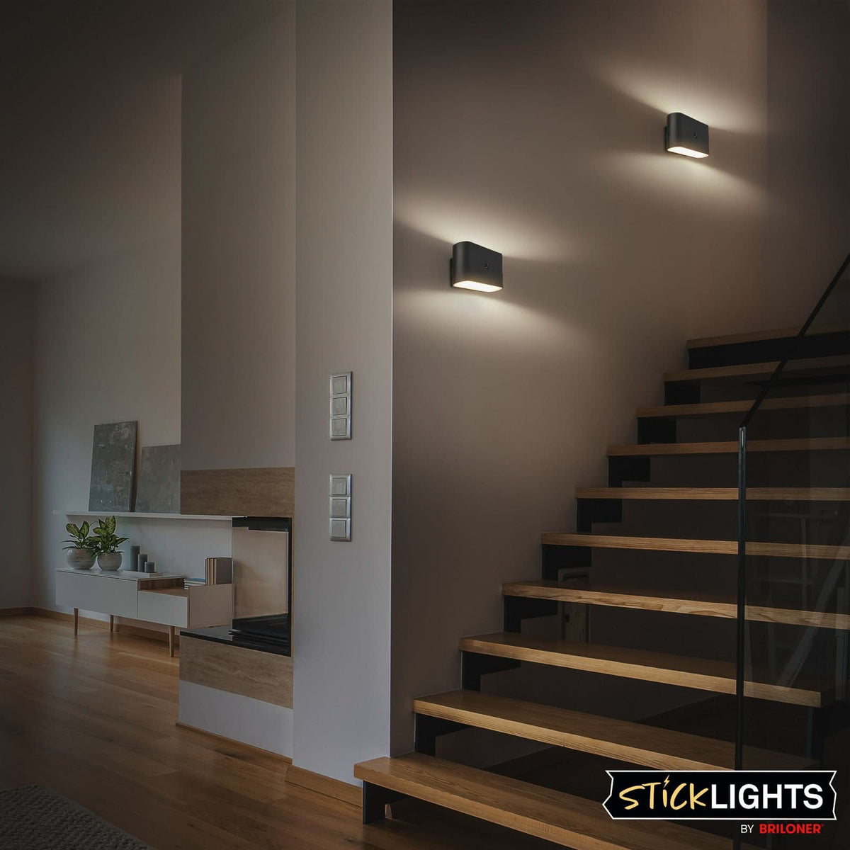 Applique murale LED rechargeable Chat, noir mat, hauteur 9,5 cm