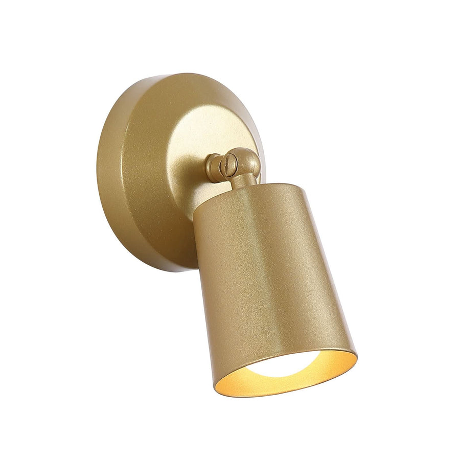 Applique murale LED rechargeable Cone en métal, doré, hauteur 20,8 cm