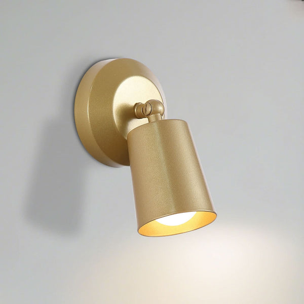 Applique murale LED rechargeable Cone en métal, doré, hauteur 20,8 cm