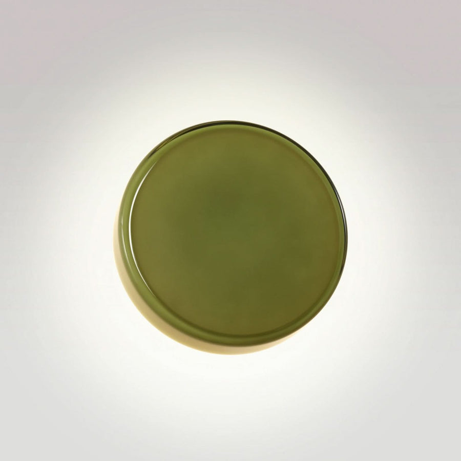Applique murale LED Caramel en verre, vert et noir, Ø 22 cm
