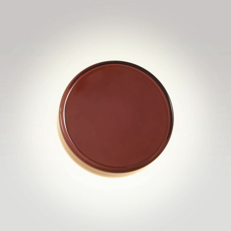 Applique murale LED Caramel en verre, marron et noir, Ø 22 cm