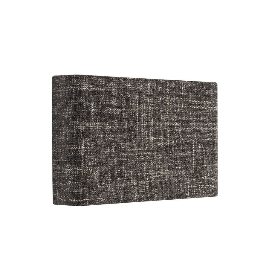 Applique murale Amarela B en tissu, noir, 2 lumières, hauteur 15 cm