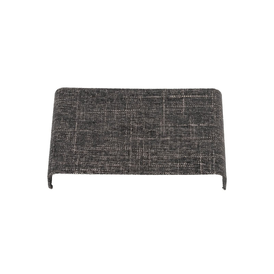 Applique murale Amarela B en tissu, noir, 2 lumières, hauteur 15 cm