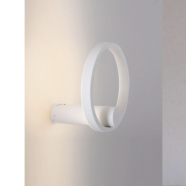 Applique murale LED rechargeable Archie en métal, blanc, Ø 22 cm