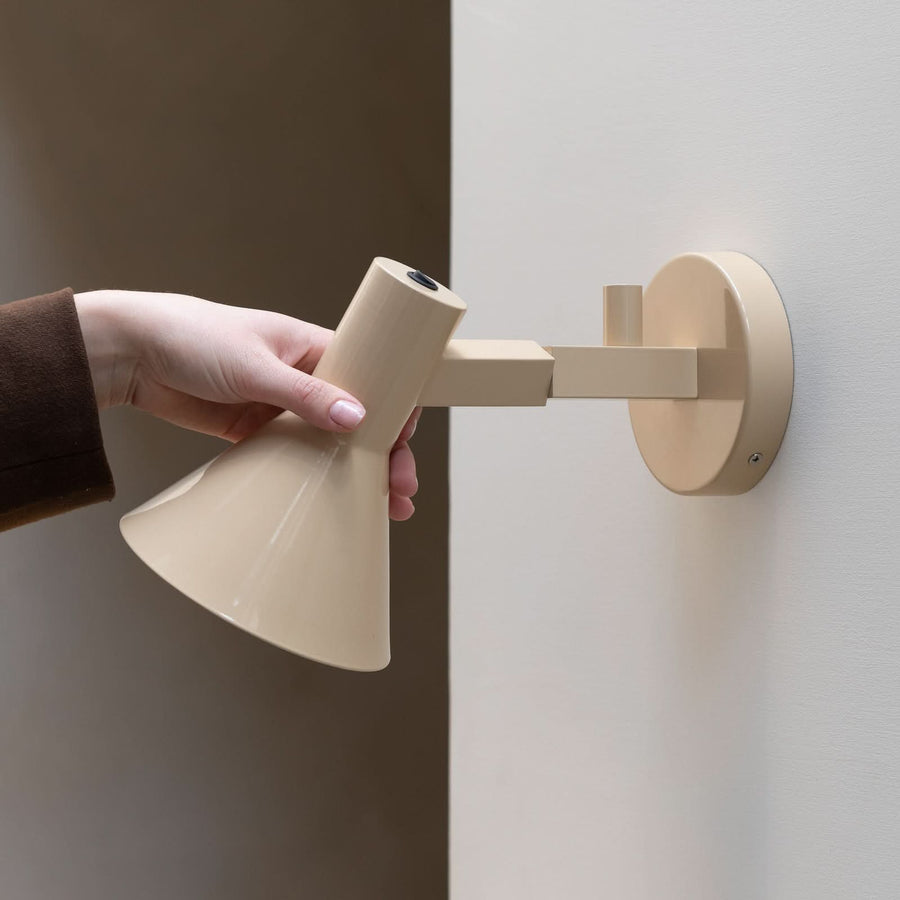 Applique murale Stavanger en métal, beige, Ø 14,5 cm