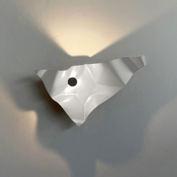 Applique murale LED Zona en acier, blanc, hauteur 41 cm