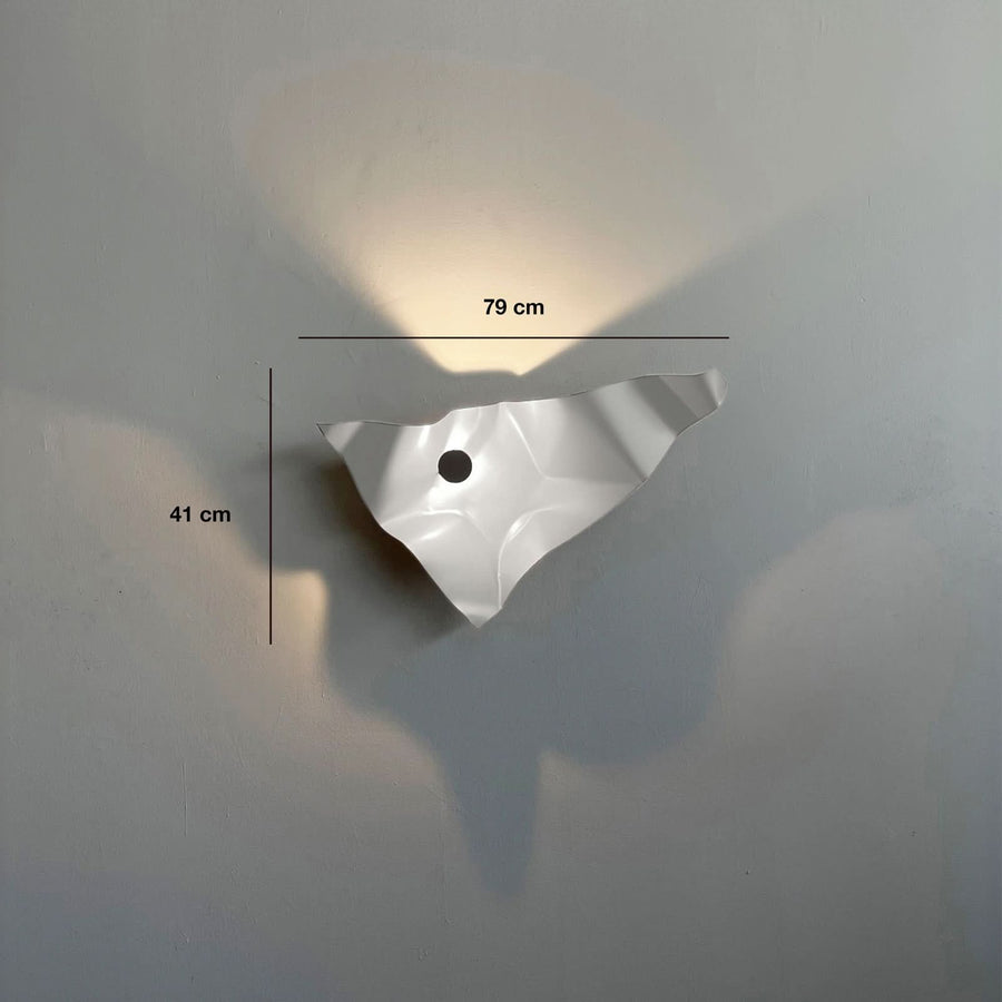 Applique murale LED Zona en acier, blanc, hauteur 41 cm