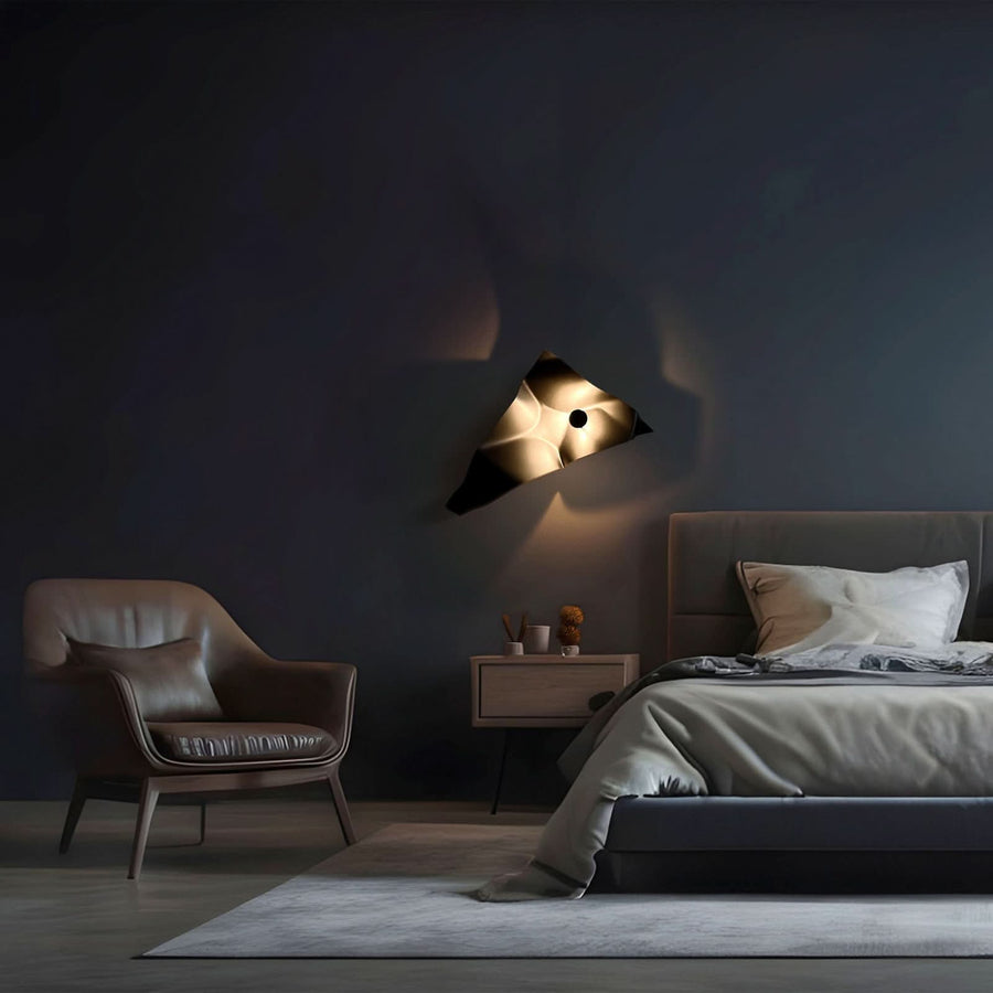 Applique murale LED Zona en acier, marron, hauteur 41 cm