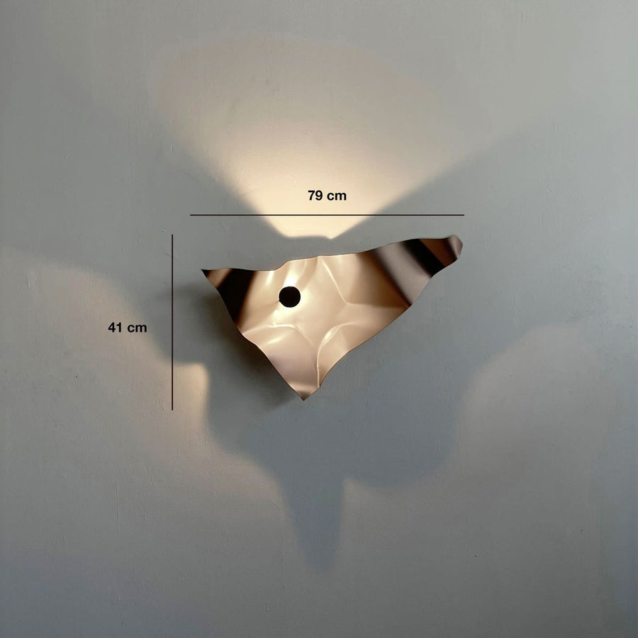 Applique murale LED Zona en acier, crème, hauteur 41 cm