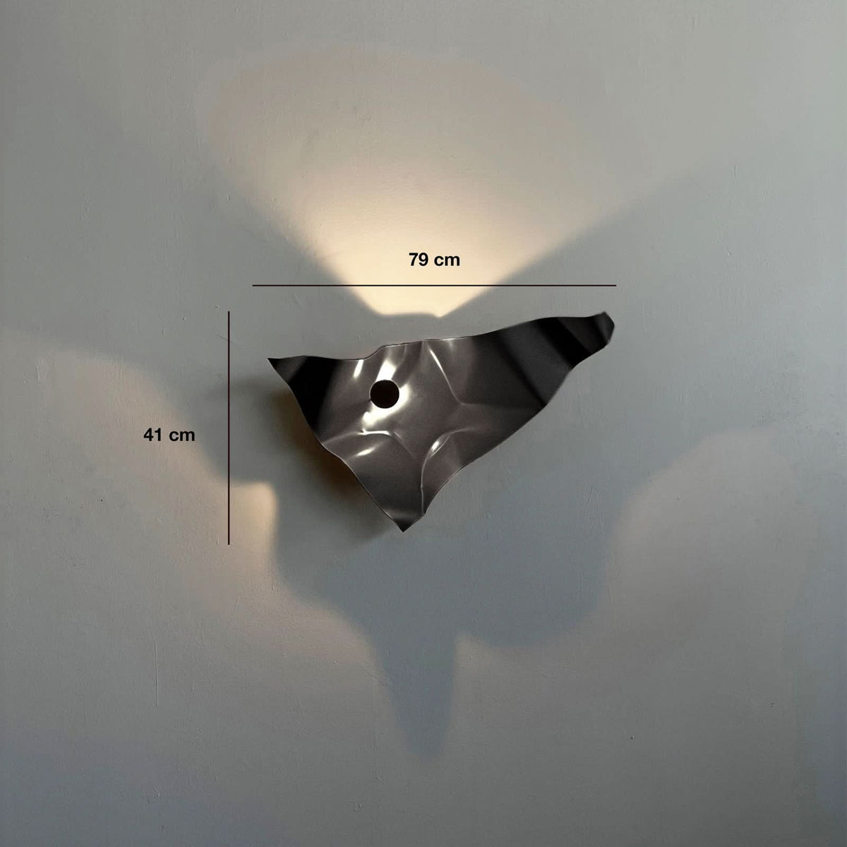 Applique murale LED Zona en acier, anthracite, hauteur 41 cm