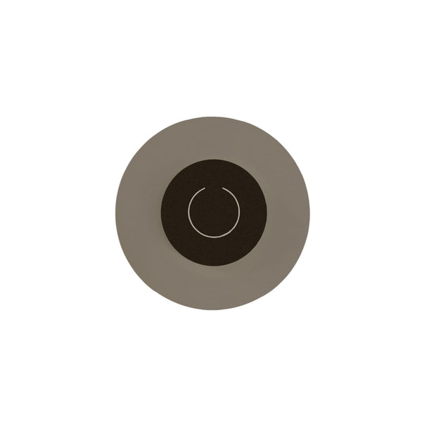 Applique murale LED DoppioZero en acier, crème et marron, Ø 30 cm