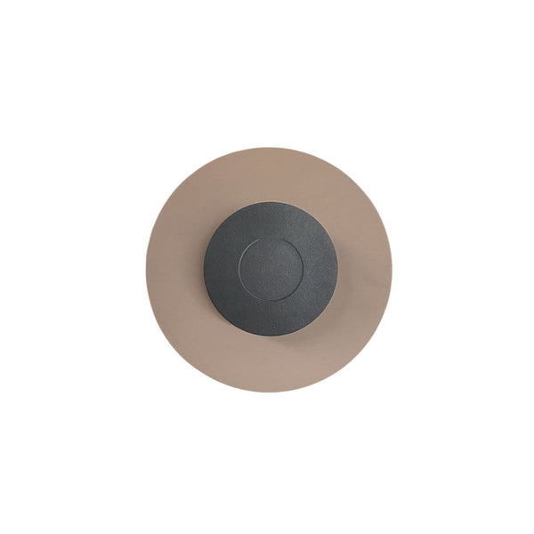 Applique murale LED DoppioZero en acier, vieux rose et anthracite, Ø 30 cm
