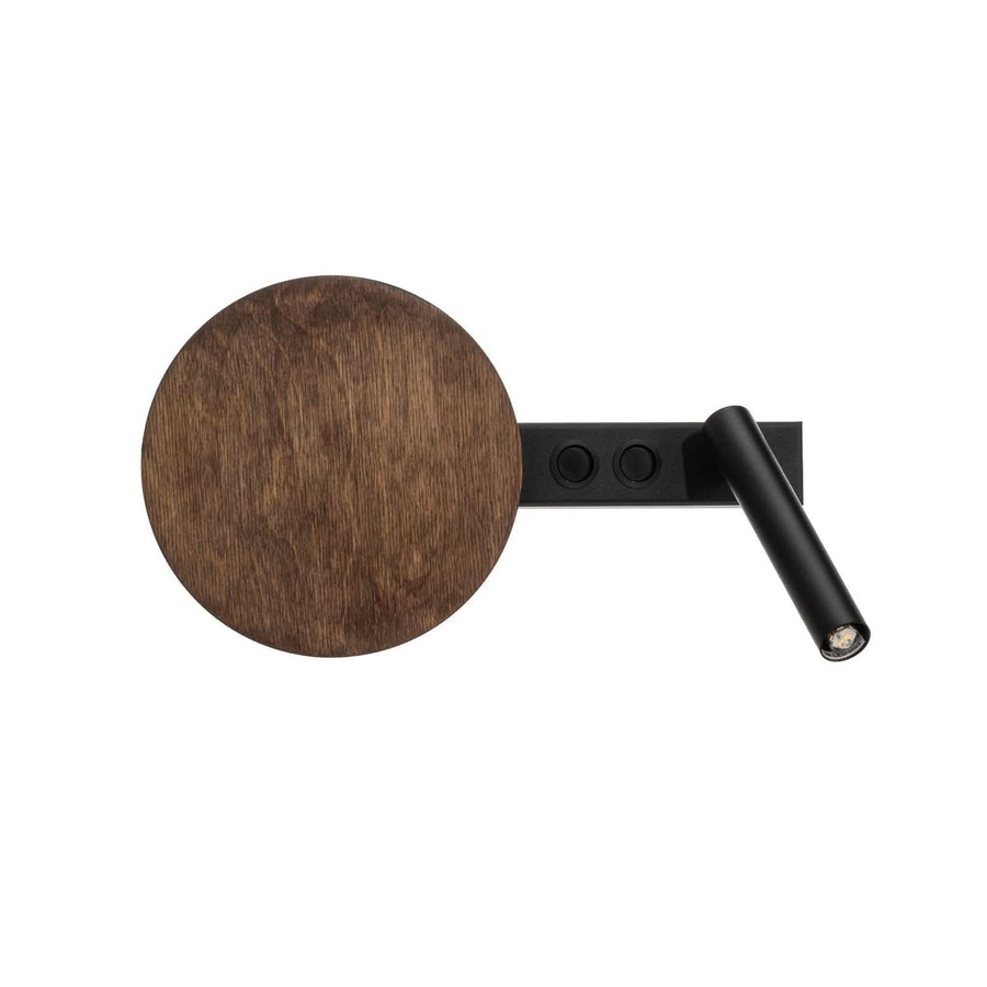 Applique murale Hotel Mood en bois, noir, 2 lumières, hauteur 22,5 cm