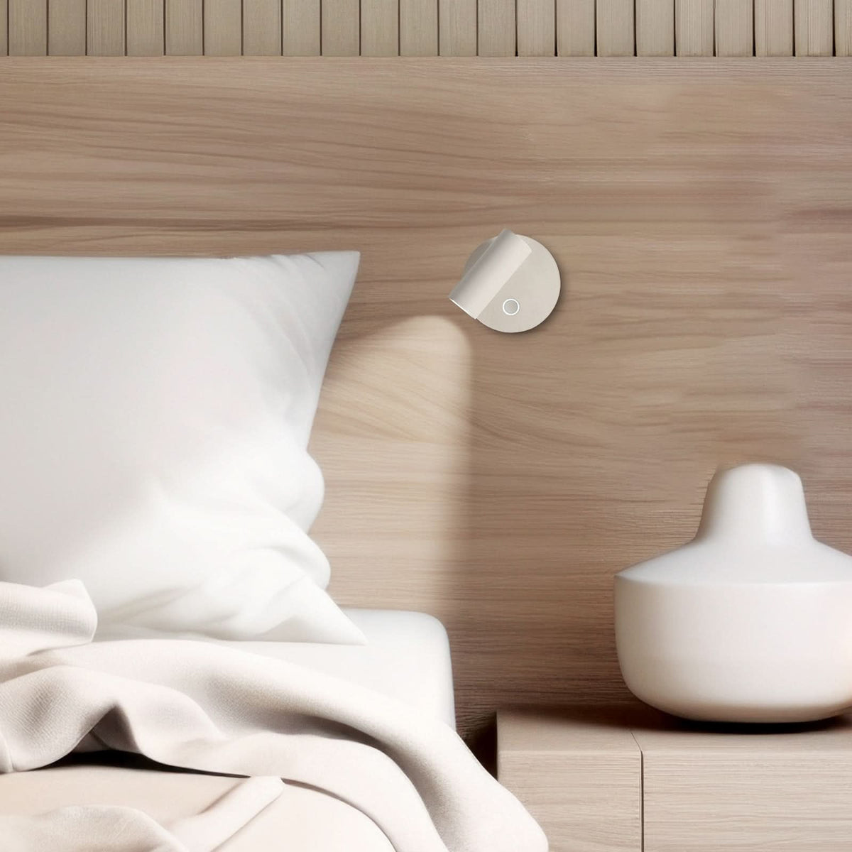Applique murale LED Tara en métal, blanc, Ø 8,6 cm