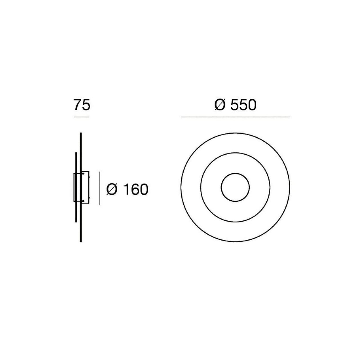 Applique murale LED Joint_W en métal, blanc, Ø 55 cm