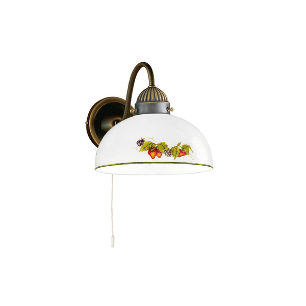 Applique murale Kolarz Nonna en laiton, blanc, Ø 20 cm, 75 W, modèle 2