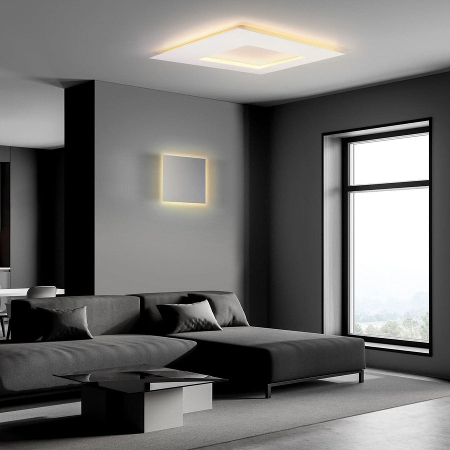 Applique murale LED Blade Q en aluminium, argenté mat, hauteur 34 cm