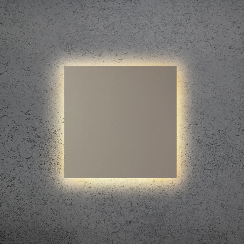 Applique murale LED Blade Q en aluminium, taupe, hauteur 34 cm