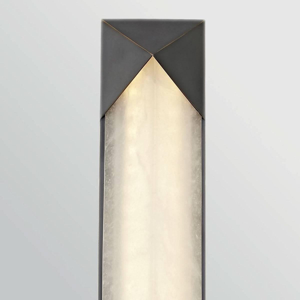 Applique murale LED Caesar en acier, bronze et crème marbré, hauteur 63,5 cm