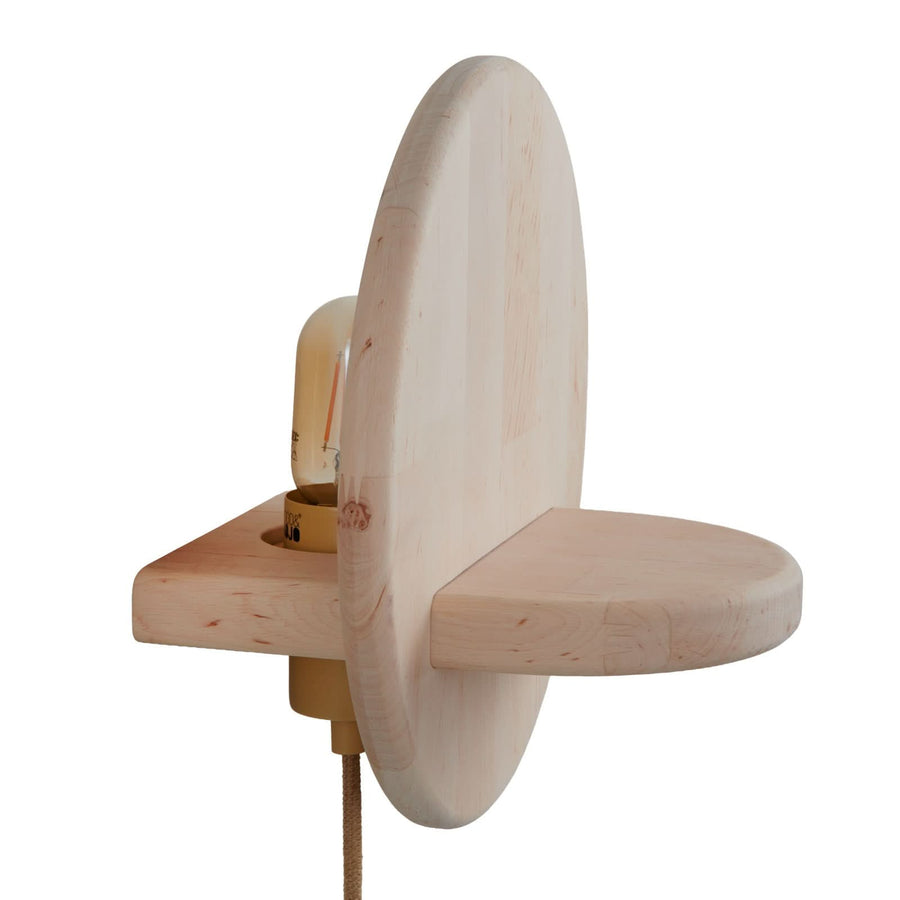 Applique murale Corsica en bois, Ø 18 cm