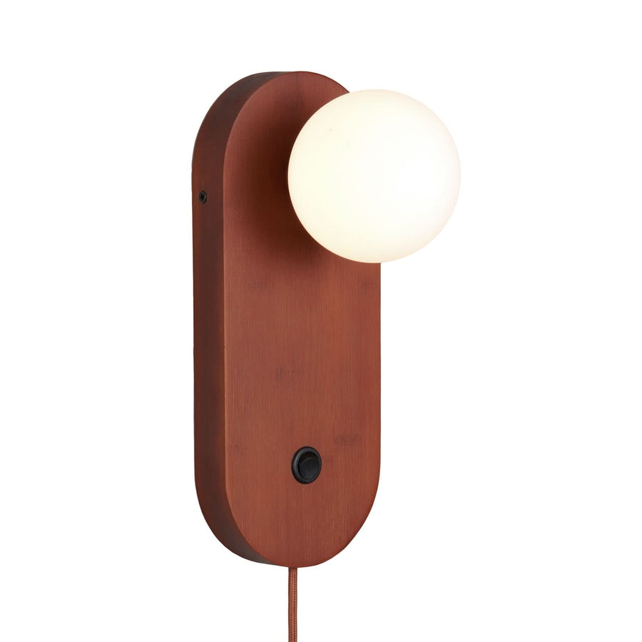 Applique murale Java en bambou, marron, hauteur 30 cm
