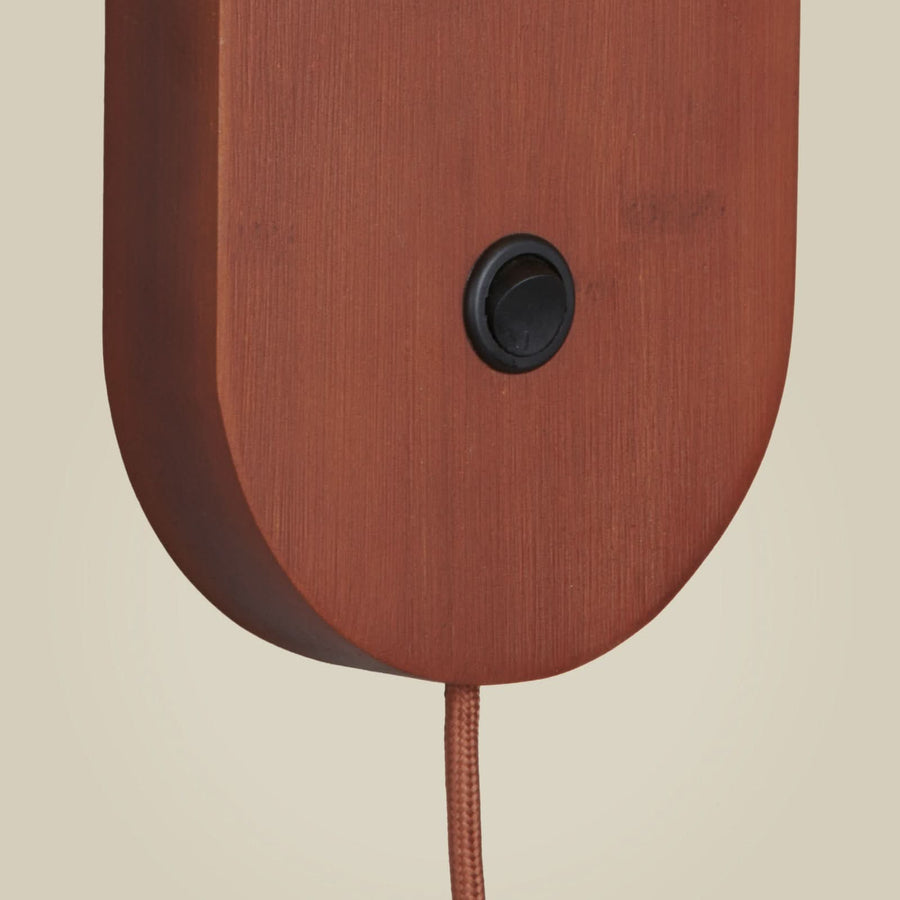 Applique murale Java en bambou, marron, hauteur 30 cm