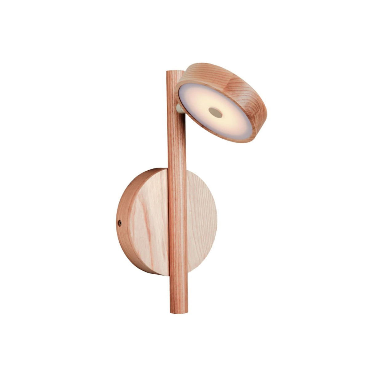 Applique murale LED Okinawa en bois, frêne, hauteur 33 cm