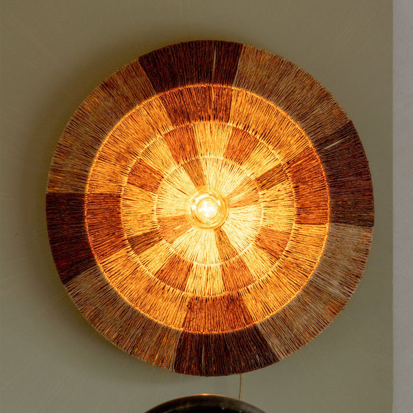 Applique murale Serengeti en tissu, marron et beige, Ø 60 cm