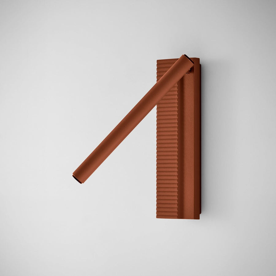 Applique murale LED Arid A/03 en aluminium, terracotta, hauteur 20 cm