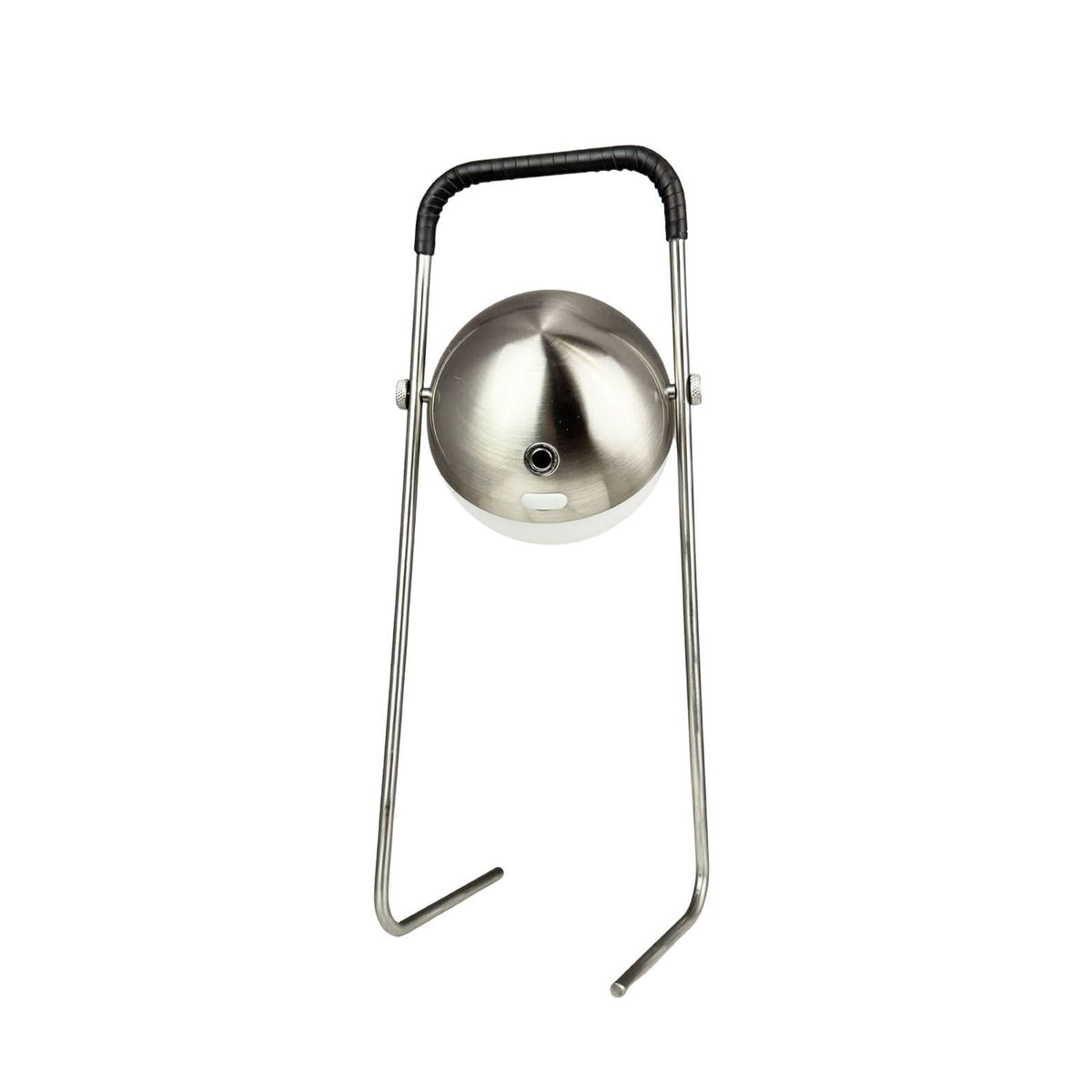 Lampe à poser d'extérieur LED rechargeable Mova en métal, chromé et noir, hauteur 31 cm, IP44