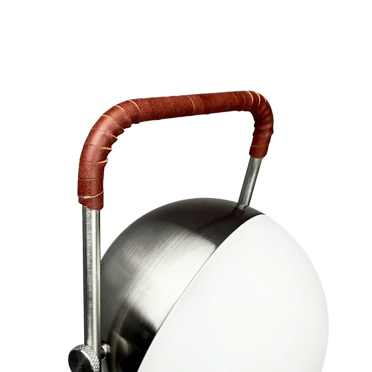 Lampe à poser d'extérieur LED rechargeable Mova en métal, chromé et rouge foncé, hauteur 31 cm, IP44