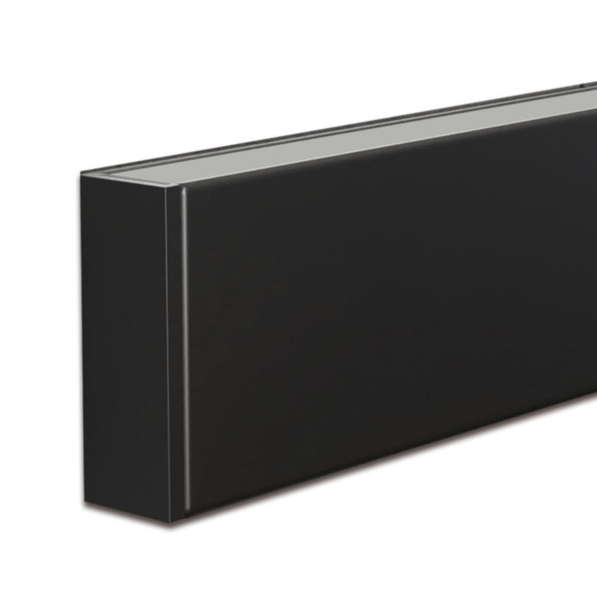 Applique murale LED Intero-line en aluminium, noir, hauteur 7,2 cm, 16,8 W