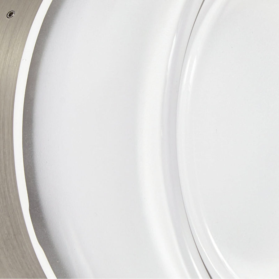 Applique murale LED Somber en verre, nickel et transparent, Ø 12,5 cm, IP44