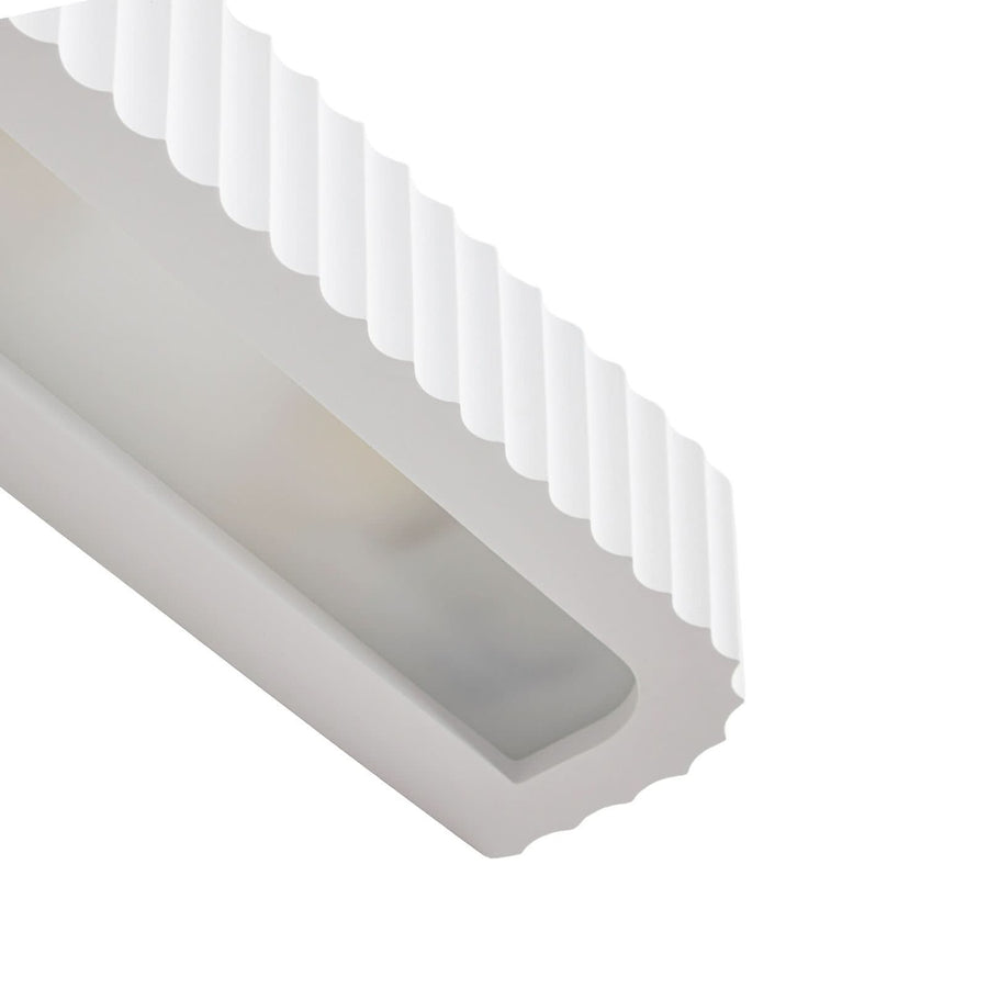 Applique murale Ravelle en plâtre, blanc, 2 lumières, hauteur 7 cm