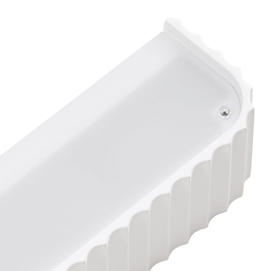 Applique murale Ravelle en plâtre, blanc, 2 lumières, hauteur 7 cm