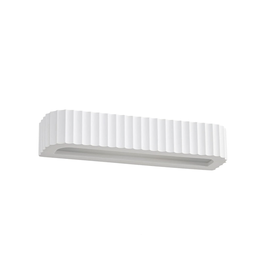 Applique murale Ravelle en plâtre, blanc, 2 lumières, hauteur 7 cm