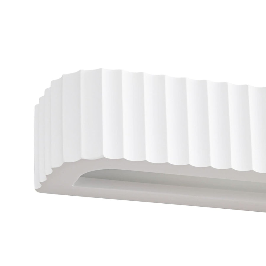 Applique murale Ravelle en plâtre, blanc, 2 lumières, hauteur 7 cm