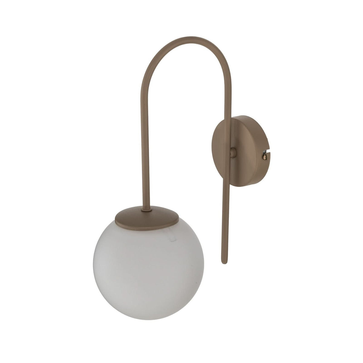 Applique murale Cambridge en verre, beige mat et blanc satiné, hauteur 34 cm