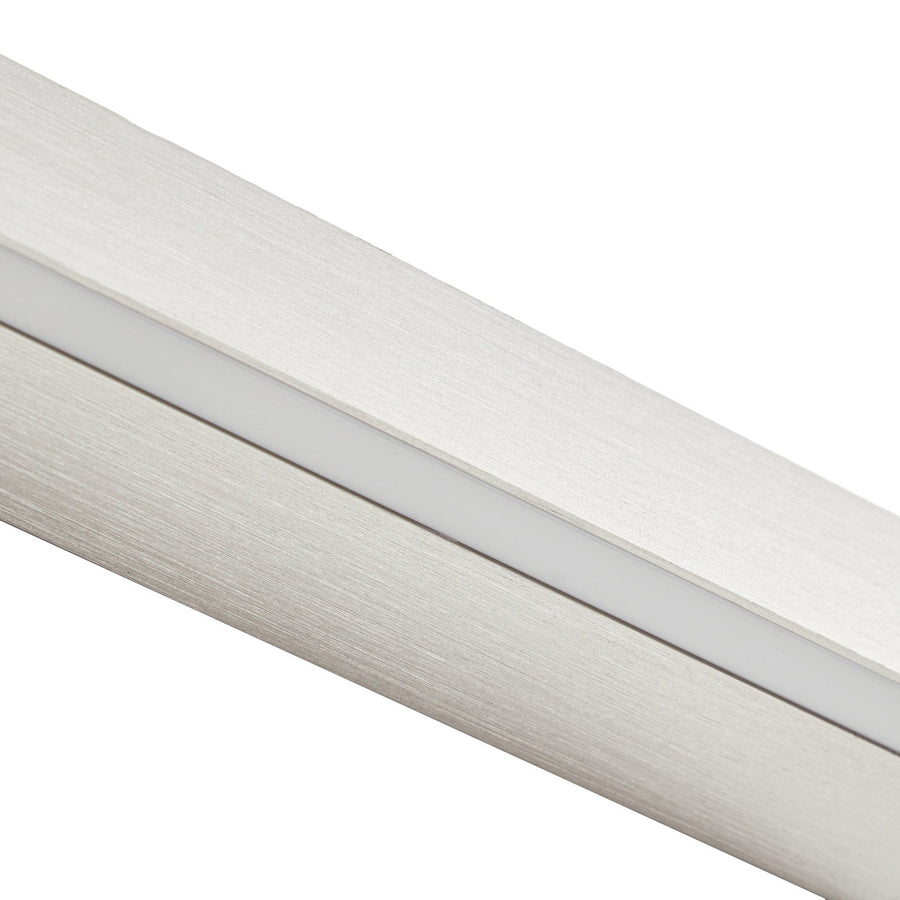 Applique murale LED Kinsley en métal, nickel et blanc