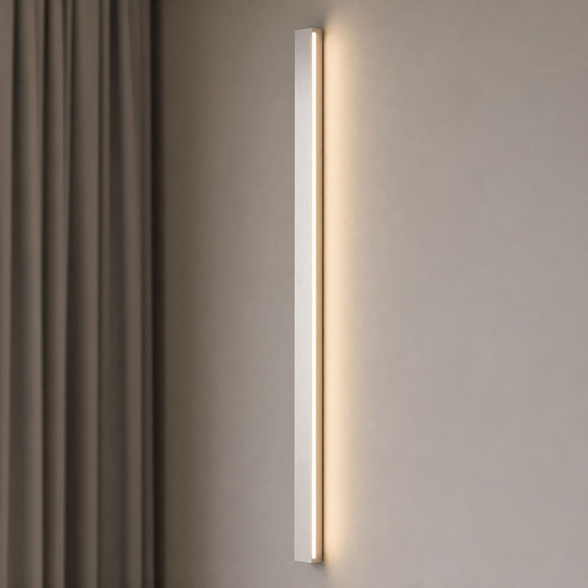 Applique murale LED Kinsley en métal, nickel et blanc