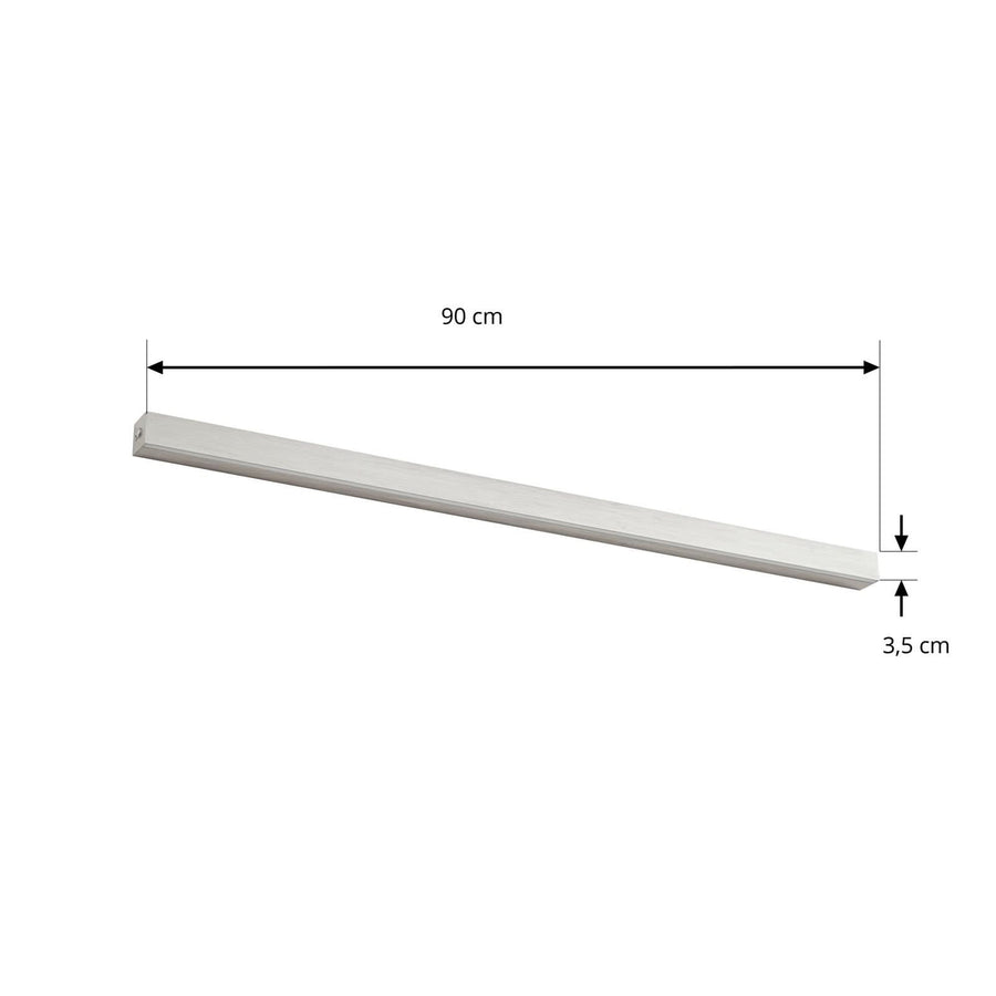 Applique murale LED Kinsley en métal, nickel et blanc
